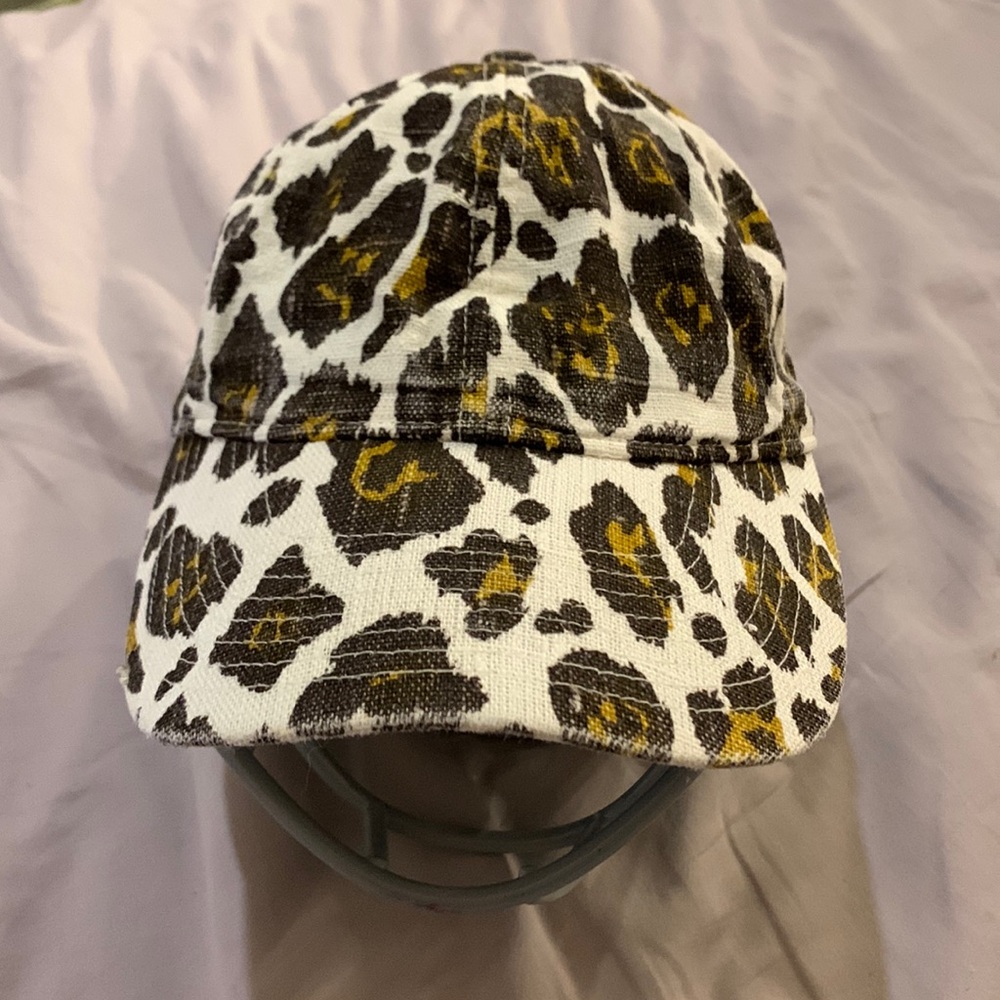 J. Crew leopard print hat - one size fits all buckle cap